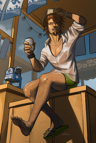 Kotetsu summer pinup Kotetsu summer pinup